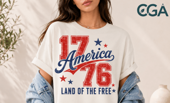 America 1776 Land of Free Vintage Png: A Bold Design Asset