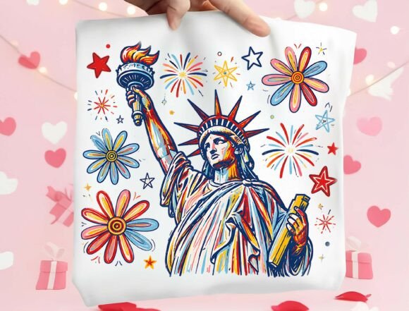 Celebrate American Spirit with a Modern Statue of Liberty PNG