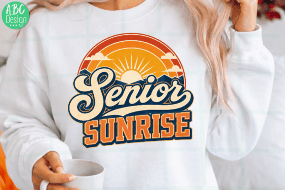 Celebrate Senior Sunrise: A Premium Design Asset for Milestone Apparel