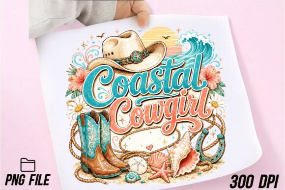 Coastal Cowgirl PNG & Howdy Cowgirl PNG: Your Western Beach Design Toolkit