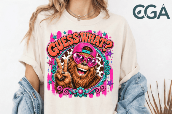 Guess What Bigfoot Cowgirl Frame PNG: A Creative Design Powerhouse