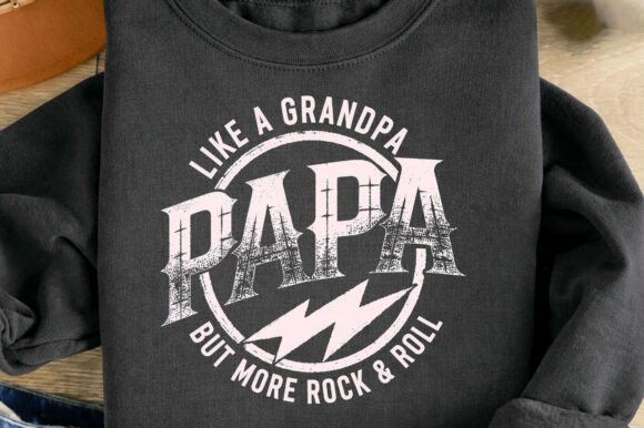 Papa Like a Grandpa Rocker Dad Father: Design for the Coolest Papa