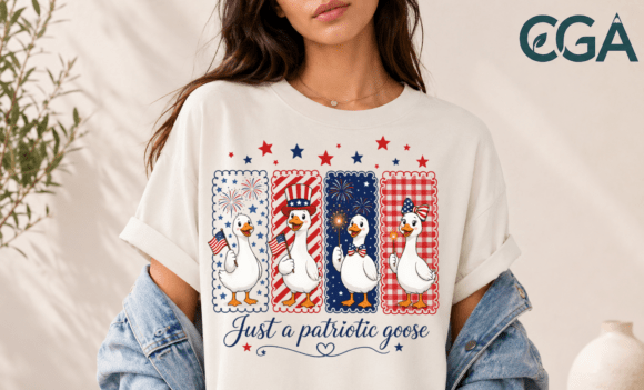 Patriotic Goose 4th of July PNG: Whimsical Holiday Graphics