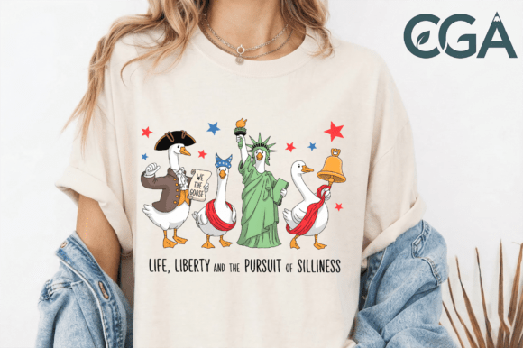 Patriotic Goose Pursuit of Silliness PNG: A 4th of July Design Guide