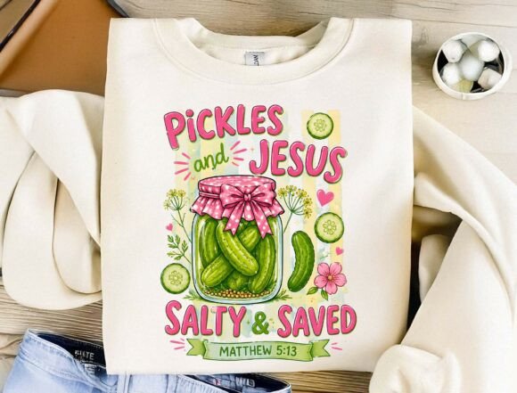 Pickles and Jesus PNG: Faith, Humor, and Handmade Charm