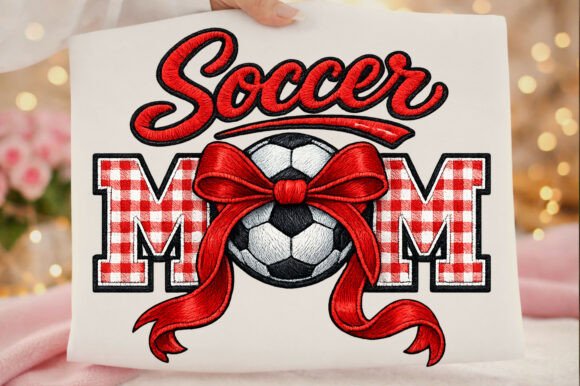 Soccer Mom Mother's Day Faux Embroidery: A Designer's Delight