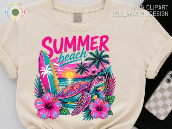 Summer Beach PNG, Tropical Sea Turtle: Capture Endless Summer Vibes