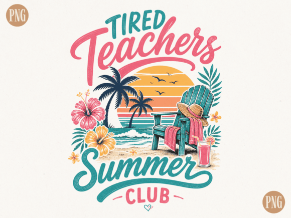 Teacher Summer PNG: Funny Teacher Off D Design