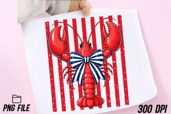 Unlock Coastal Charm with Preppy Coastal Lobster PNG