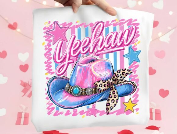 Yeehaw Pink Cowboy Hat PNG: Infusing Western-Chic Energy into Your Projects